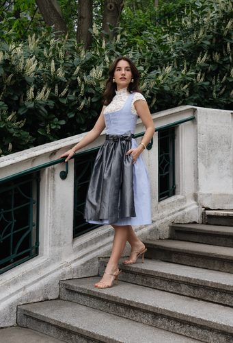 Dirndl Geneva Blau Grau