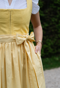 Dirndl Palma Gelb Detail Schuerze