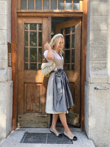 Dirndl Leinen Valentina Beige Grau